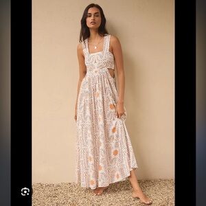 Anthropologie Tigre Indigo Piper Bandeau Maxi Dress - Small